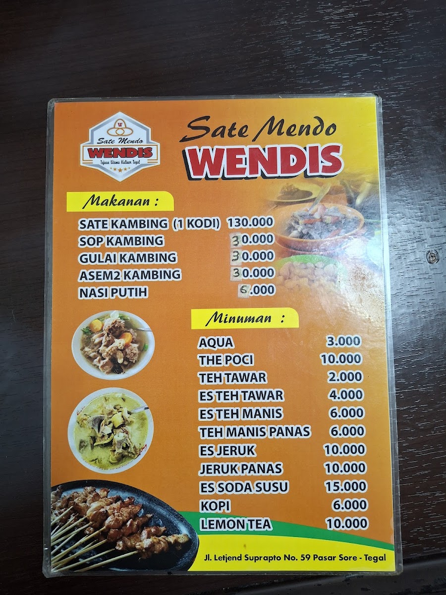 Sate Mendo Wendy's Pusat Menu - Image 2