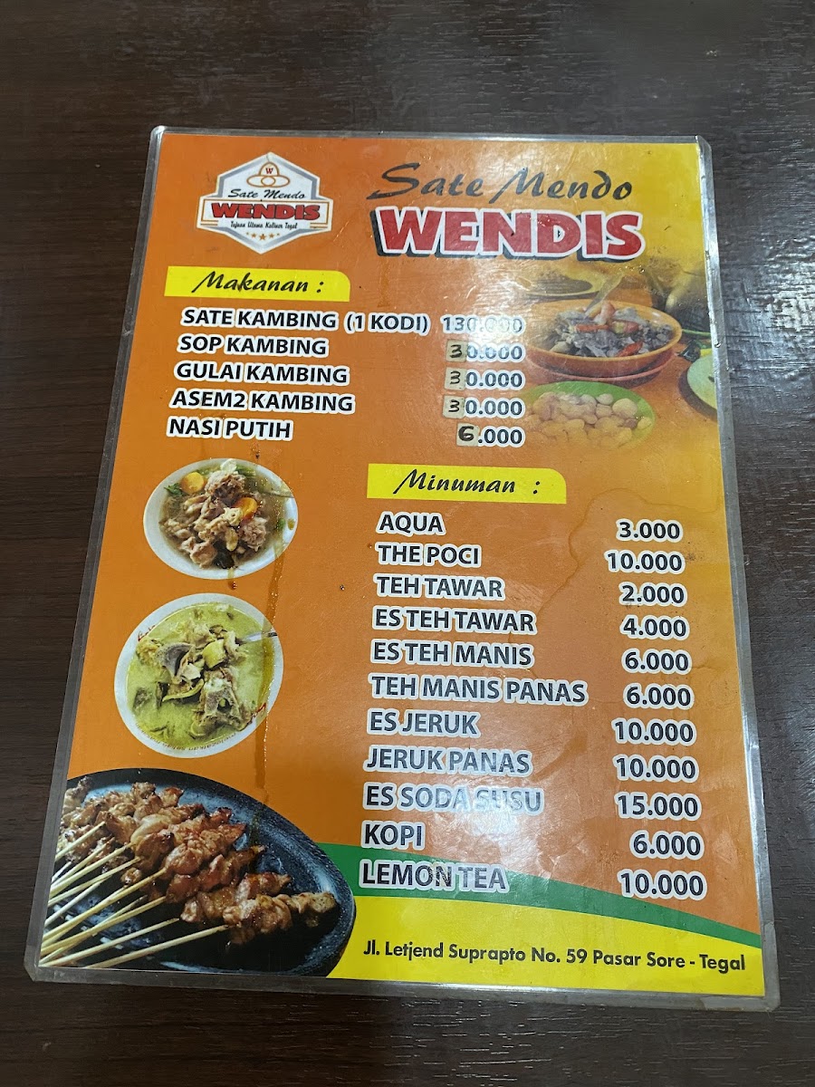 Sate Mendo Wendy's Pusat Menu - Image 3