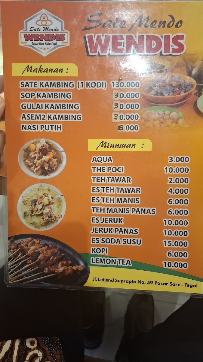 Sate Mendo Wendy's Pusat Menu - Image 6